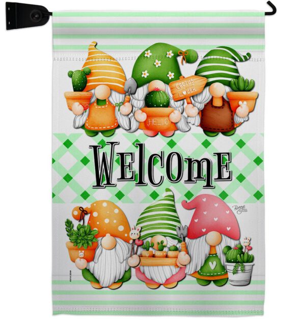 Cactus Gnome - Bugs & Frogs Garden Friends Vertical Impressions Decorative Flags HG104153 Made In USA - Image 9