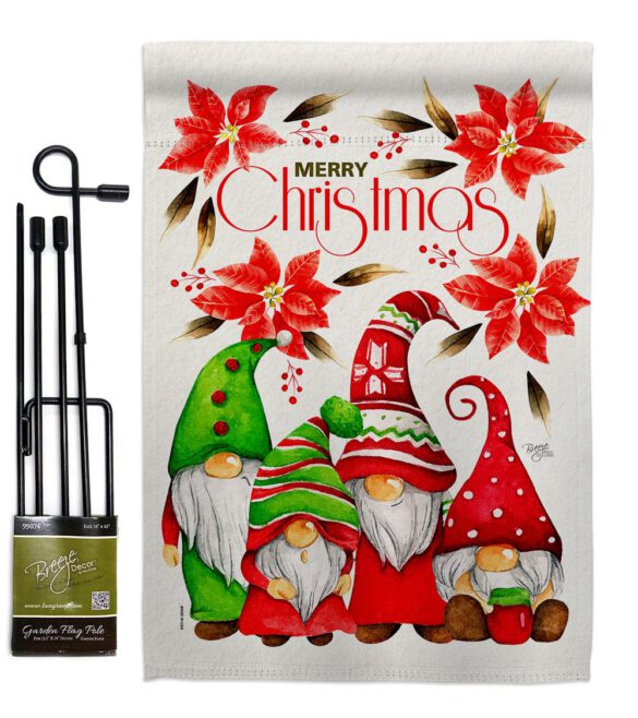 Christmas Gnome Family - Bugs & Frogs Garden Friends Vertical Impressions Decorative Flags HG104166 Made In USA - Image 4