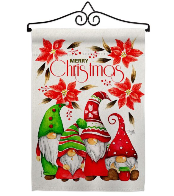 Christmas Gnome Family - Bugs & Frogs Garden Friends Vertical Impressions Decorative Flags HG104166 Made In USA - Image 7