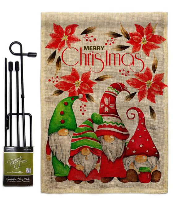Christmas Gnome Family - Bugs & Frogs Garden Friends Vertical Impressions Decorative Flags HG104166 Made In USA - Image 16