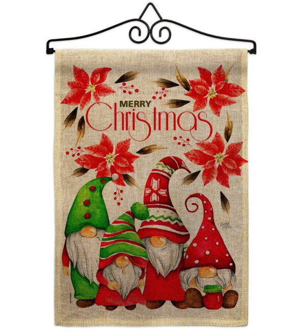 Christmas Gnome Family - Bugs & Frogs Garden Friends Vertical Impressions Decorative Flags HG104166 Made In USA - Image 19