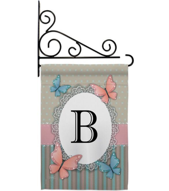 Butterflies B Initial - Bugs & Frogs Garden Friends Vertical Impressions Decorative Flags HG130132 Made In USA - Image 11