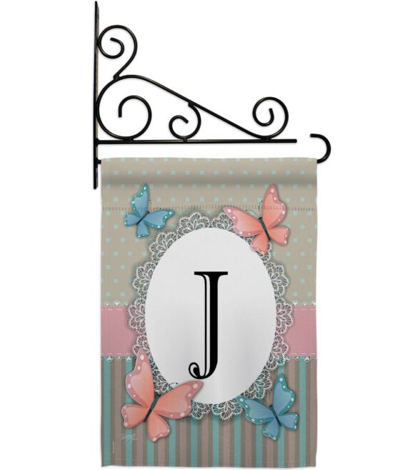 Butterflies J Initial - Bugs & Frogs Garden Friends Vertical Impressions Decorative Flags HG130140 Made In USA - Image 11