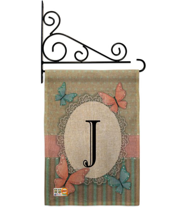 Butterflies J Initial - Bugs & Frogs Garden Friends Vertical Impressions Decorative Flags HG130140 Made In USA - Image 12
