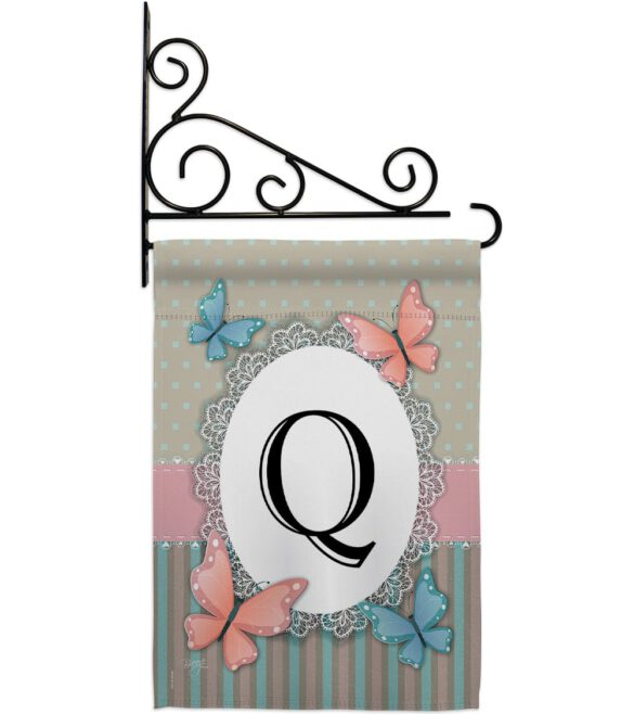 Butterflies Q Initial - Bugs & Frogs Garden Friends Vertical Impressions Decorative Flags HG130147 Made In USA - Image 11