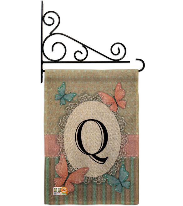 Butterflies Q Initial - Bugs & Frogs Garden Friends Vertical Impressions Decorative Flags HG130147 Made In USA - Image 12
