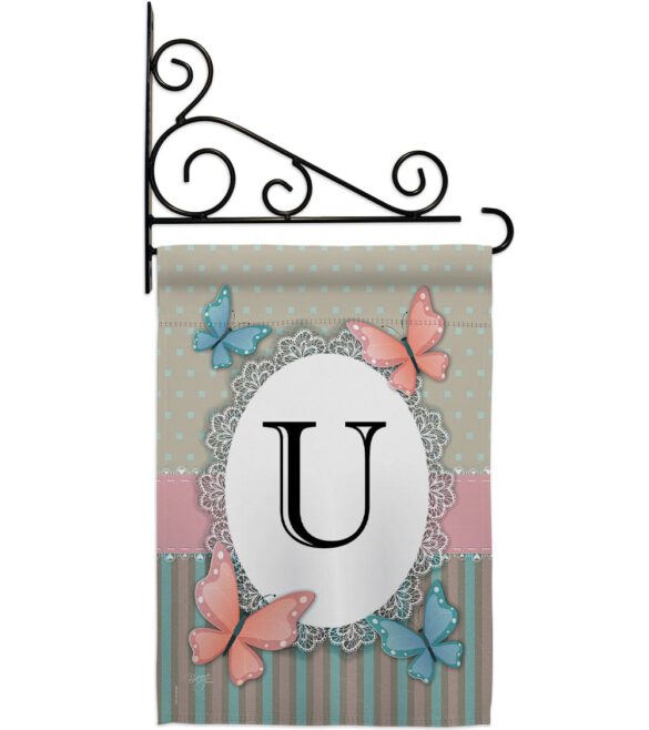 Butterflies U Initial - Bugs & Frogs Garden Friends Vertical Impressions Decorative Flags HG130151 Made In USA - Image 11