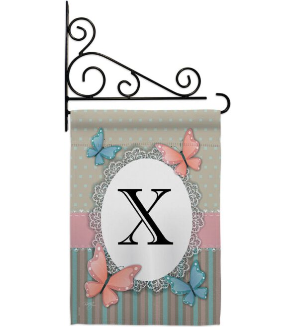 Butterflies X Initial - Bugs & Frogs Garden Friends Vertical Impressions Decorative Flags HG130154 Made In USA - Image 11
