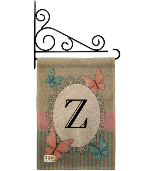 Butterflies Z Initial - Bugs & Frogs Garden Friends Vertical Impressions Decorative Flags HG130156 Made In USA - Image 12