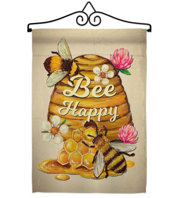 Bee Happy - Bugs & Frogs Garden Friends Vertical Impressions Decorative Flags HG137025 Made In USA - Image 7