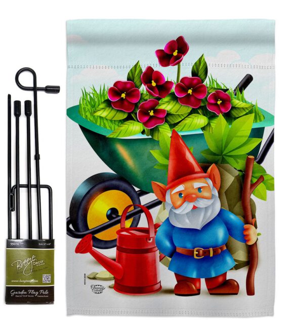Garden Gnome - Bugs & Frogs Garden Friends Vertical Impressions Decorative Flags HG192457 Made In USA - Image 4