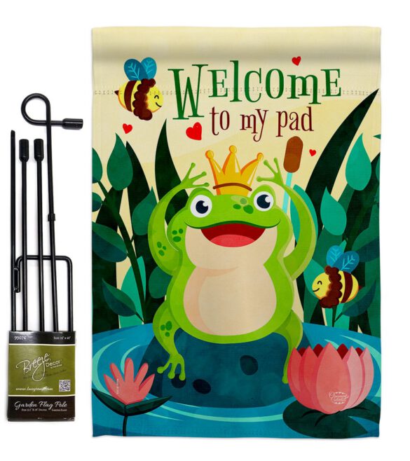Frog Welcome - Bugs & Frogs Garden Friends Vertical Impressions Decorative Flags HG192582 Made In USA - Image 4