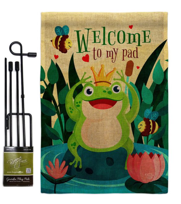 Frog Welcome - Bugs & Frogs Garden Friends Vertical Impressions Decorative Flags HG192582 Made In USA - Image 14