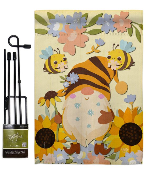 Blooming Gnome - Bugs & Frogs Garden Friends Vertical Impressions Decorative Flags HG192669 Made In USA - Image 4
