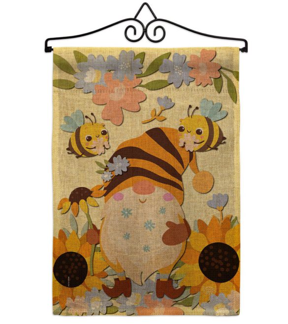 Blooming Gnome - Bugs & Frogs Garden Friends Vertical Impressions Decorative Flags HG192669 Made In USA - Image 19