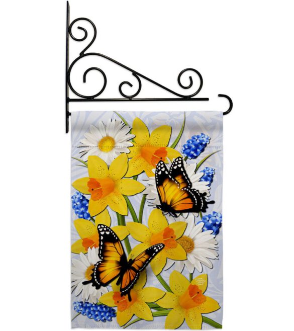 Daffodil & Butterflies - Bugs & Frogs Garden Friends Vertical Impressions Decorative Flags HG192670 Made In USA - Image 8