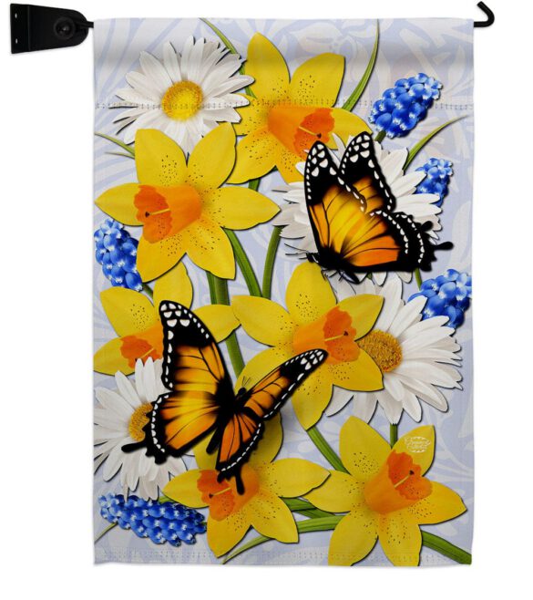 Daffodil & Butterflies - Bugs & Frogs Garden Friends Vertical Impressions Decorative Flags HG192670 Made In USA - Image 9