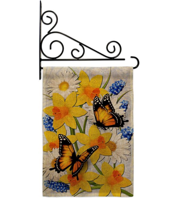 Daffodil & Butterflies - Bugs & Frogs Garden Friends Vertical Impressions Decorative Flags HG192670 Made In USA - Image 20