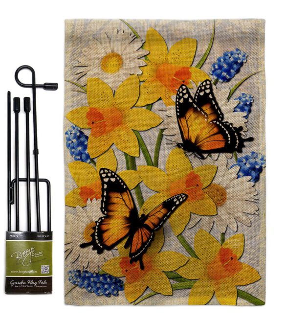 Daffodil & Butterflies - Bugs & Frogs Garden Friends Vertical Impressions Decorative Flags HG192670 Made In USA - Image 16