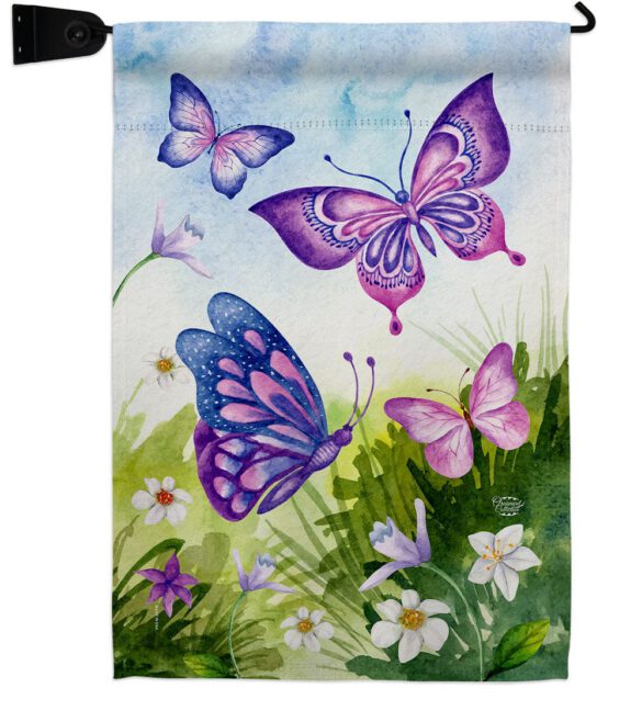 Butterflies Field - Bugs & Frogs Garden Friends Vertical Impressions Decorative Flags HG192698 Made In USA - Image 9