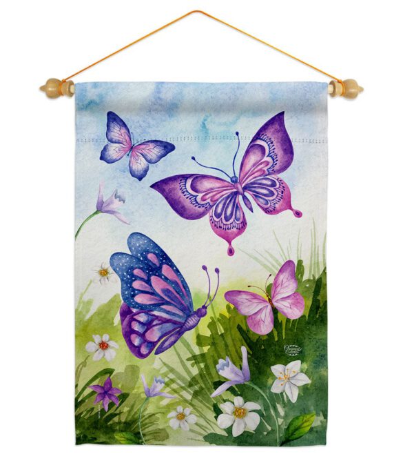 Butterflies Field - Bugs & Frogs Garden Friends Vertical Impressions Decorative Flags HG192698 Made In USA - Image 10