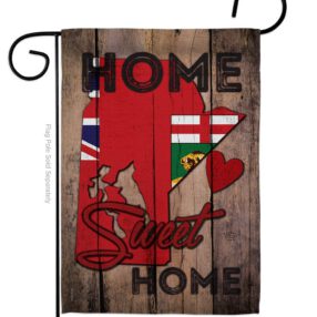 Canada Provinces Manitoba Home Sweet Home - Canada Provinces Flags of the World Vertical Impressions Decorative Flags HG191176 Made In USA