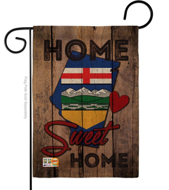 Canada Provinces Alberta Home Sweet Home - Canada Provinces Flags of the World Vertical Impressions Decorative Flags HG191177 Made In USA - Image 8