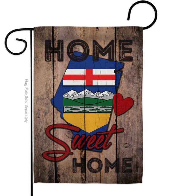 Canada Provinces Alberta Home Sweet Home - Canada Provinces Flags of the World Vertical Impressions Decorative Flags HG191177 Made In USA
