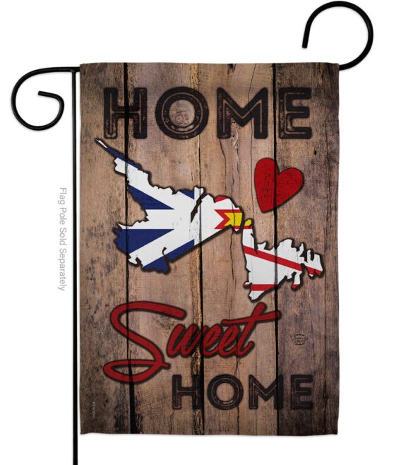 Canada Provinces Newfoundland and Labrador Home Sweet Home - Canada Provinces Flags of the World Vertical Impressions Decorative Flags HG191182 Made In USA