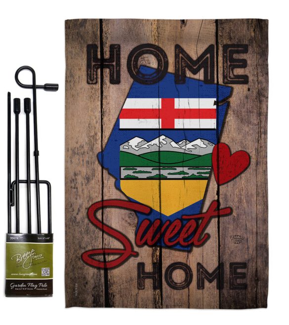 Canada Provinces Alberta Home Sweet Home - Canada Provinces Flags of the World Vertical Impressions Decorative Flags HG191177 Made In USA - Image 4