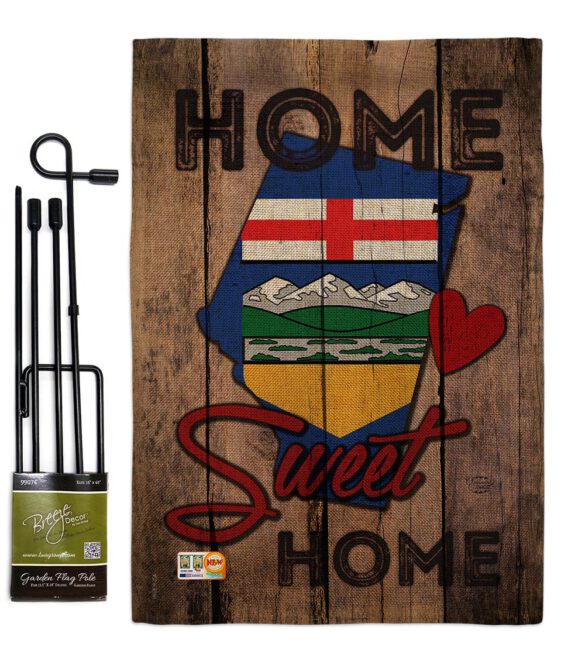 Canada Provinces Alberta Home Sweet Home - Canada Provinces Flags of the World Vertical Impressions Decorative Flags HG191177 Made In USA - Image 9
