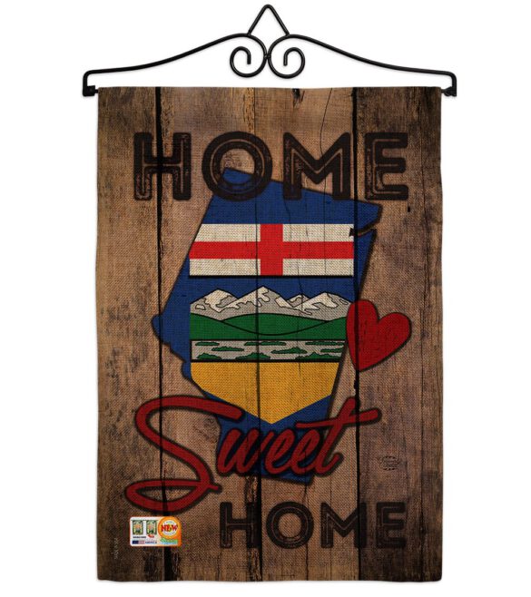 Canada Provinces Alberta Home Sweet Home - Canada Provinces Flags of the World Vertical Impressions Decorative Flags HG191177 Made In USA - Image 10