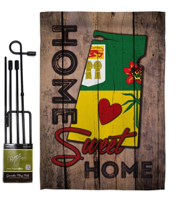 Canada Provinces Saskatchewan Home Sweet Home - Canada Provinces Flags of the World Vertical Impressions Decorative Flags HG191184 Made In USA - Image 4