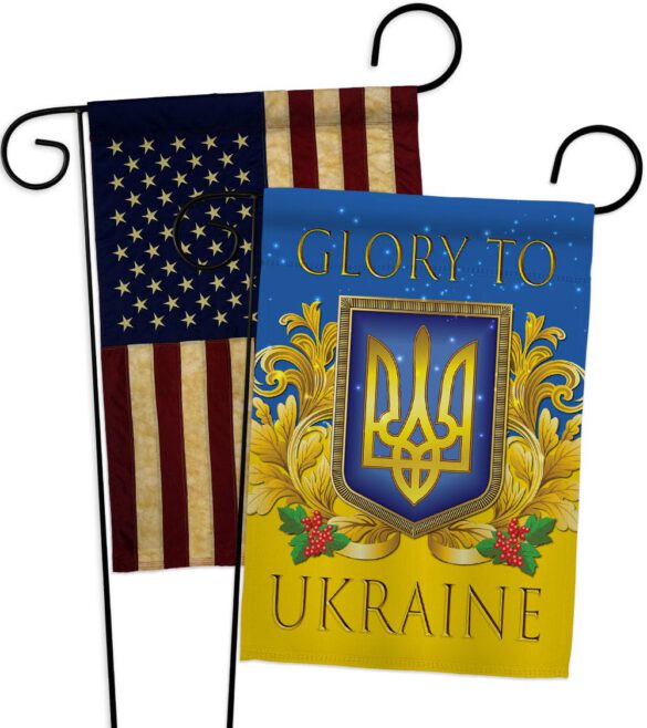 Glory To Ukraine - Support Inspirational Vertical Impressions Decorative Flags HG170273 Made In USA - Image 7