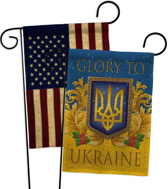 Glory To Ukraine - Support Inspirational Vertical Impressions Decorative Flags HG170273 Made In USA - Image 28