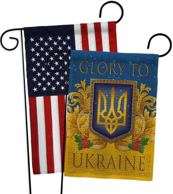 Glory To Ukraine - Support Inspirational Vertical Impressions Decorative Flags HG170273 Made In USA - Image 30
