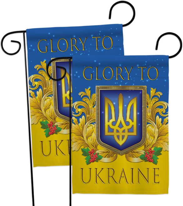 Glory To Ukraine - Support Inspirational Vertical Impressions Decorative Flags HG170273 Made In USA - Image 11