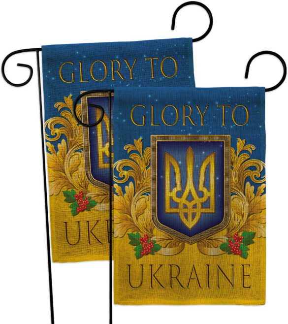 Glory To Ukraine - Support Inspirational Vertical Impressions Decorative Flags HG170273 Made In USA - Image 32