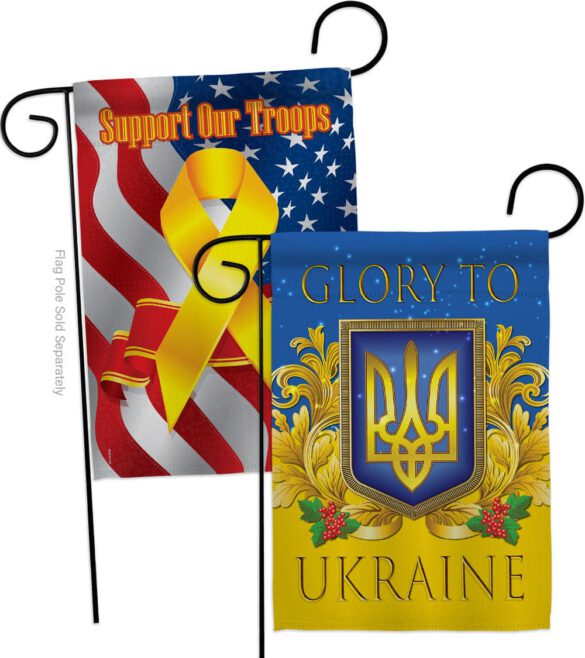 Glory To Ukraine - Support Inspirational Vertical Impressions Decorative Flags HG170273 Made In USA - Image 13