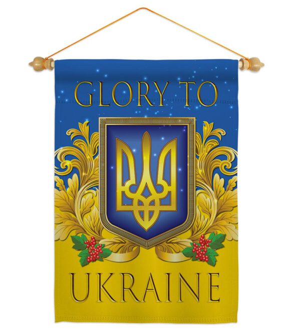 Glory To Ukraine - Support Inspirational Vertical Impressions Decorative Flags HG170273 Made In USA - Image 19