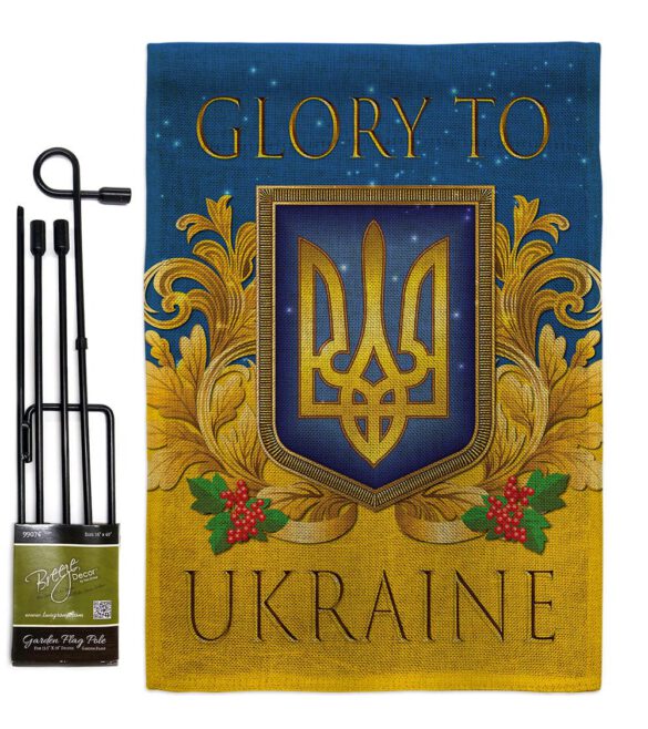 Glory To Ukraine - Support Inspirational Vertical Impressions Decorative Flags HG170273 Made In USA - Image 25