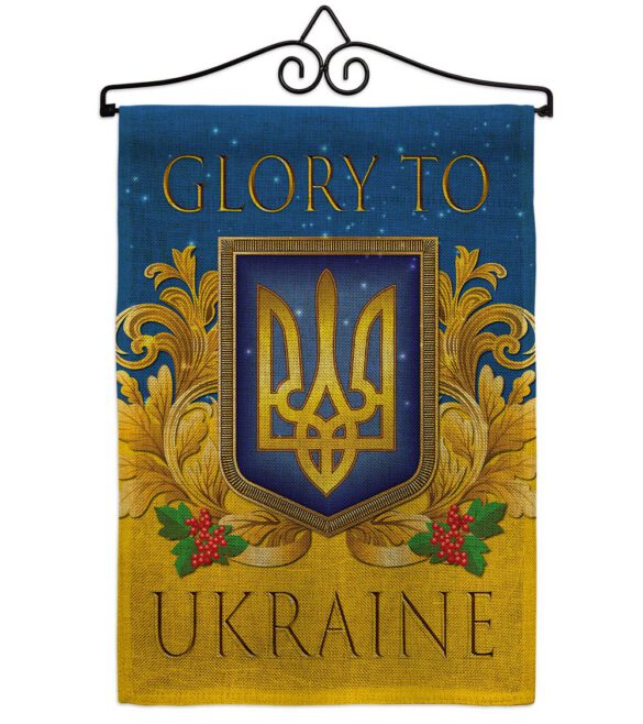 Glory To Ukraine - Support Inspirational Vertical Impressions Decorative Flags HG170273 Made In USA - Image 37