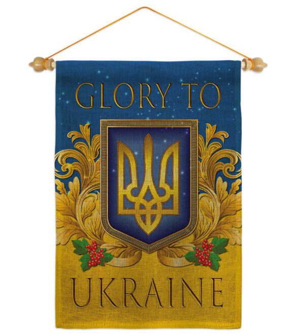 Glory To Ukraine - Support Inspirational Vertical Impressions Decorative Flags HG170273 Made In USA - Image 40