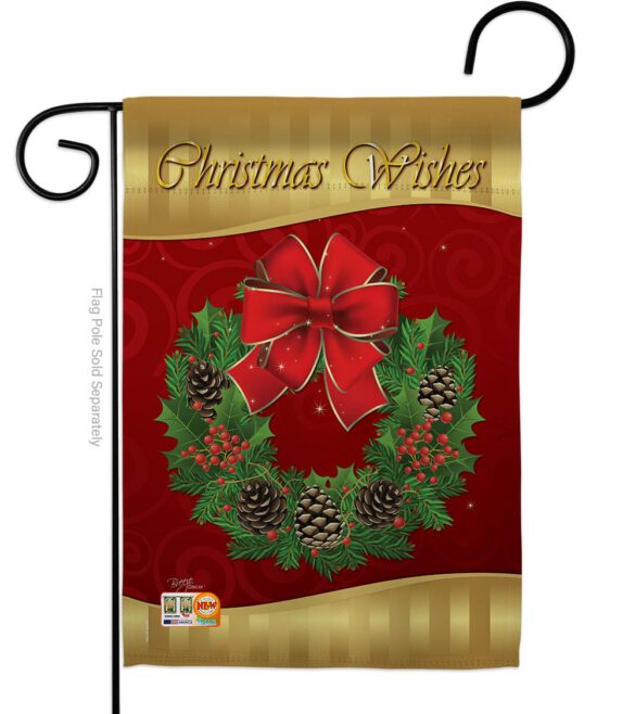 Christmas Wishes - Christmas Winter Vertical Impressions Decorative Flags HG114078 Imported