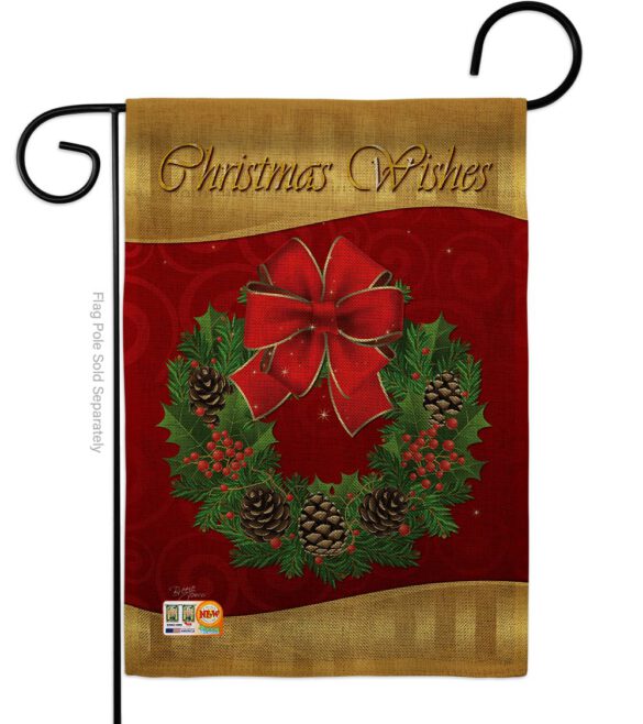 Christmas Wishes - Christmas Winter Vertical Impressions Decorative Flags HG114078 Imported - Image 8