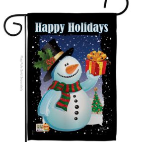 Holiday Snowman - Christmas Winter Vertical Impressions Decorative Flags HG114080 Made In USA