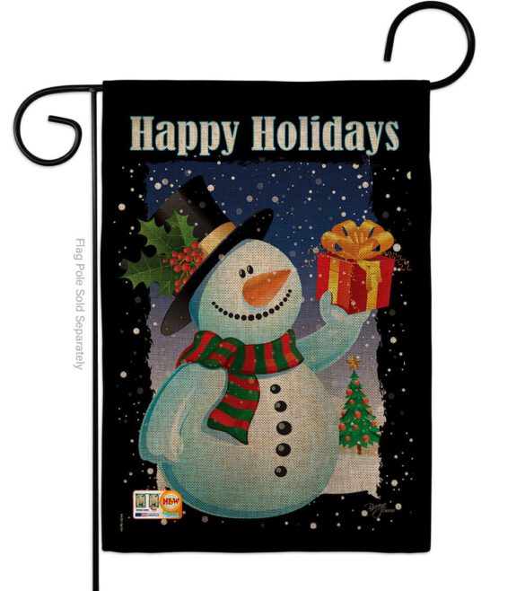 Holiday Snowman - Christmas Winter Vertical Impressions Decorative Flags HG114080 Made In USA - Image 8
