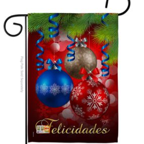 Felicidades - Christmas Winter Vertical Impressions Decorative Flags HG114084 Imported