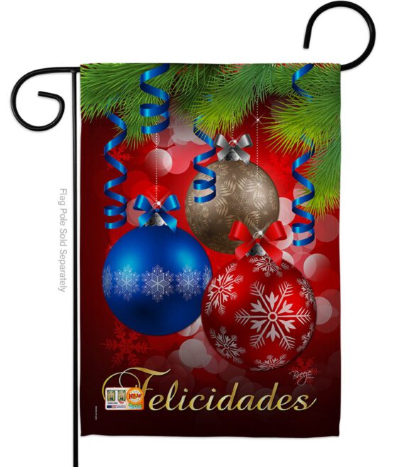 Felicidades - Christmas Winter Vertical Impressions Decorative Flags HG114084 Imported