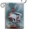 Christmas Cardinals - Christmas Winter Vertical Impressions Decorative Flags HG114096 Made In USA